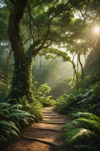 forest path,elven forest,green forest,fairy forest,tropical forest,the mystical path,Photography,General,Commercial