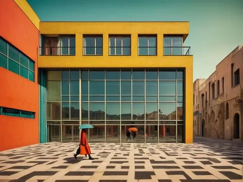 athens art school,macba,colorful facade,mahdavi,masdar,bicocca,auc,technion,school design,hosseinian,kaust,bocconi,iranian architecture,music conservatory,jaipur,tirana,institucion,khouribga,utsa,gemeentemuseum,Illustration,Realistic Fantasy,Realistic Fantasy 35