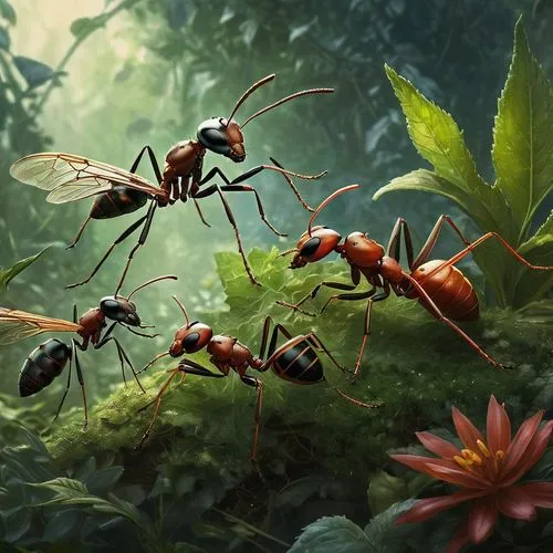 create a fight scene of armored ants, fighting each other in armies,ants,ant,insects,mantidae,dengue,wasps,ants climbing a tree,fire ants,carpenter ant,insects feeding,malaria,black ant,bugs,madagasca