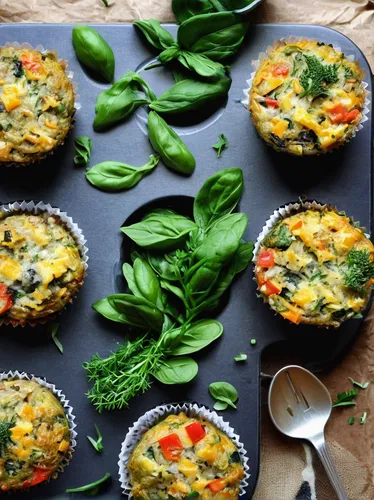 Cheesy Garden Vegetable & Herb Muffins - my nutritious, versatile lunchbox and healthy snack recipe. A perfect protein and fiber-packed mini-meal for traveling, too. kelliesfoodtoglow.com,muffin tin,s