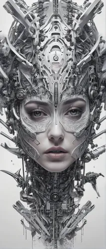 biomechanical,cybernetics,fractalius,cyborg,humanoid,cyberspace,meridians,silver,augmented,fractals art,silvery,computer art,endoskeleton,mirror of souls,aluminium foil,silver rain,head woman,facets,mechanical,cyber,Conceptual Art,Sci-Fi,Sci-Fi 03