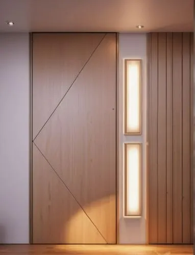 hinged doors,metallic door,walk-in closet,room divider,wooden door,wall light,wall lamp,sliding door,under-cabinet lighting,door trim,home door,hallway space,visual effect lighting,light switch,search interior solutions,wooden mockup,recessed,3d rendering,daylighting,doors