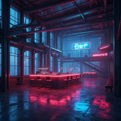 neon coffee,empty factory,cyberport,synth,cyberscene,cybercity,cyberpunk,nightclub,retro diner,ufo interior,epr,cyberworld,cyberia,scifi,neon drinks,energi,neon tea,vapor,neon sign,cyber,Photography,General,Realistic