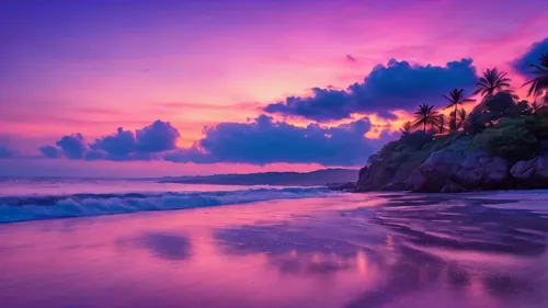 purple landscape,pink beach,beautiful beaches,sunrise beach,pink dawn,dream beach,splendid colors,beautiful beach,tropical beach,beach landscape,sailing blue purple,sunset beach,purple and pink,beach scenery,violet colour,caribbean beach,purple blue ground,caribbean,hawaii,tropical sea,Photography,General,Fantasy