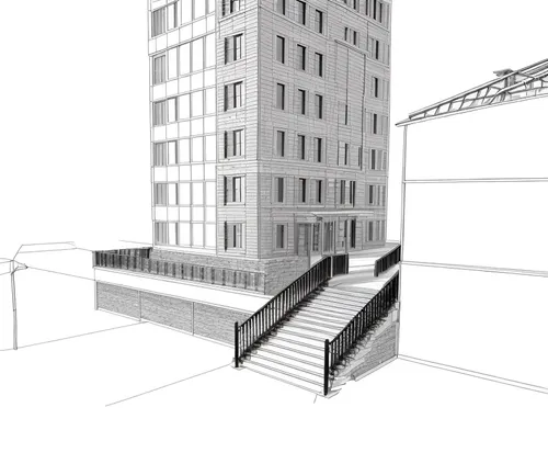 multi-story structure,3d rendering,block balcony,multi-storey,kirrarchitecture,high-rise building,fire escape,nonbuilding structure,orthographic,reconstruction,multistoreyed,building,multi storey car park,balconies,building work,building structure,residential tower,street plan,architect plan,elphi