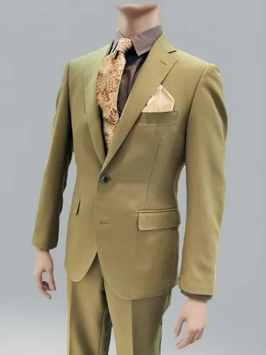 顔を付ける,the mannequin is dressed in a green suit with brown trimming,men's suit,wedding suit,a wax dummy,tailoring,articulated manikin,the suit,Male,Eastern Europeans,Youth adult,Pure Color,Light Grey