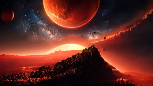 alien planet,gallifrey,fire planet,alien world,vast,exoplanet,Photography,General,Natural