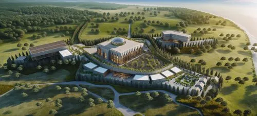 realistic day rendering. surrounded by forest. green grass roof building. riverside. ,ctesiphon,naboo,tirith,nargothrond,beleriand,avernum,latveria,teutoburg,peter-pavel's fortress,andalus,irminsul,ca