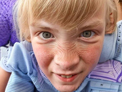 child portrait,photographing children,kacper,children's eyes,photos of children,funny face,pupils,lachender hans,freckle,fisheye lens,child's frame,child in park,child model,heterochromia,trisomy,freckles,blue eyes,fish eye,photo lens,portrait of christi