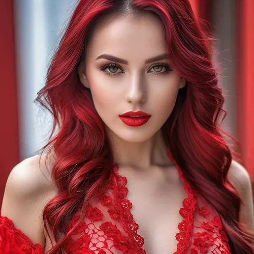 red gown,red hair,red head,redhair,red,bright red,lady in red,vermelho,melisandre,red double,redhead doll,red lips,red lipstick,zhuravleva,rosso,anastasiadis,poppy red,redheads,crimson,silk red,Photography,General,Realistic