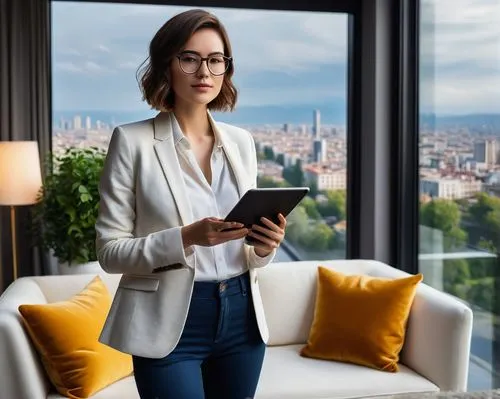 woman holding a smartphone,rodenstock,women in technology,bizinsider,naturallyspeaking,bussiness woman,smartsuite,blur office background,reading glasses,tablets consumer,mobile tablet,inmobiliarios,secretarial,businesswoman,business woman,real estate agent,smart home,bizglance,manageress,business women,Art,Classical Oil Painting,Classical Oil Painting 26