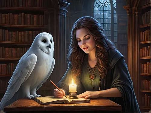 reading owl,owl art,scholar,hedwig,sci fiction illustration,boobook owl,librarian,owl,owl drawing,tutor,divination,owl-real,couple boy and girl owl,owls,fantasy picture,albus,magic book,hogwarts,author,owl nature,Conceptual Art,Fantasy,Fantasy 30