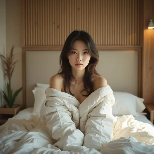 girl in bed,bed,woman on bed,egwene,heungseon,pyjama