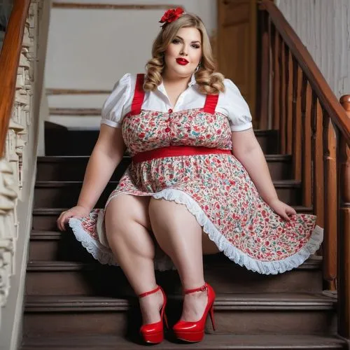 red hot polka,plus-size model,red-hot polka,vintage dress,country dress,retro christmas lady,pin up christmas girl,valentine pin up,pinup girl,valentine day's pin up,retro women,retro christmas girl,girl on the stairs,plus-size,retro woman,queen of hearts,retro pin up girl,heidi country,crinoline,pin-up model,Photography,General,Natural