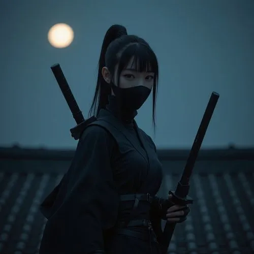 kunoichi,tenchu,sukeban,katana,naginata,kayako,Conceptual Art,Sci-Fi,Sci-Fi 05