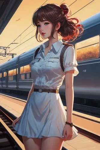 the girl at the station,asahina,hoshihananomia,stationmaster,mitsuru,kasumi,Photography,Documentary Photography,Documentary Photography 11