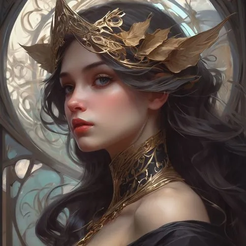 fantasy portrait,fantasy art,kommuna,fantasy woman,mystical portrait of a girl,enchantress,Conceptual Art,Fantasy,Fantasy 01