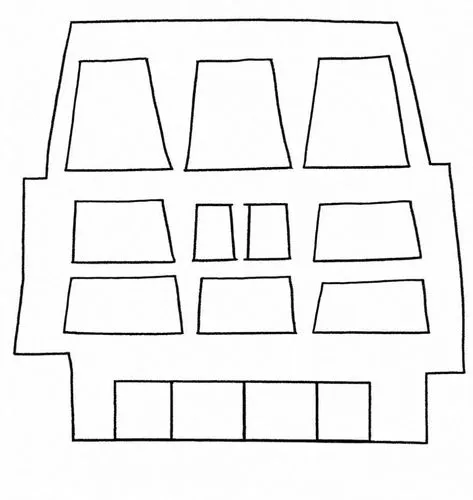 an image of a piece of paper cut out into a pattern,house drawing,houses clipart,orthographic,rectilinear,house shape,partitioned,multistoreyed,floorplan,compartmented,architect plan,floorplans,rowhou