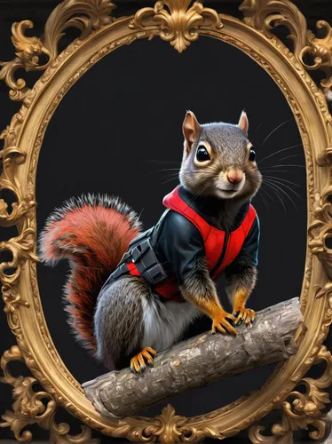 squirell,conker,the squirrel,douglas' squirrel,atlas squirrel,squirrel,rocket raccoon,sciurus carolinensis,tree squirrel,abert's squirrel,chipmunk,sciurus,squirrels,chipping squirrel,custom portrait,leonardo,eurasian squirrel,twitch icon,portrait background,growth icon,Art,Classical Oil Painting,Classical Oil Painting 01