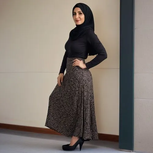 abaya,dress walk black,women clothes,muslim woman,hijaber,women's clothing,islamic girl,muslima,black skirt,pencil skirt,women fashion,brown fabric,hijab,ladies clothes,iman,overskirt,muslim background,skirt,eid,plus-size model,Photography,General,Natural