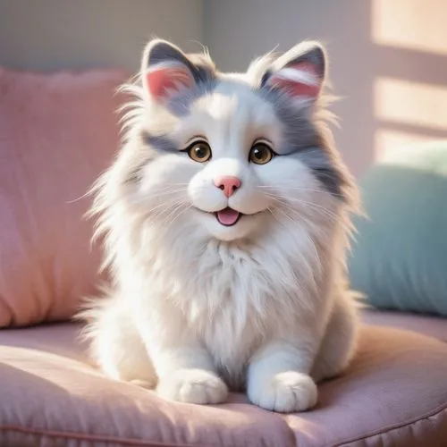 turkish angora,cute cat,cats angora,british longhair cat,domestic long-haired cat,white cat,siberian cat,norwegian forest cat,blue eyes cat,cat with blue eyes,pink cat,doll cat,ragdoll,kurilian bobtail,cartoon cat,american curl,breed cat,cat tongue,cat image,pomeranian,Art,Classical Oil Painting,Classical Oil Painting 09