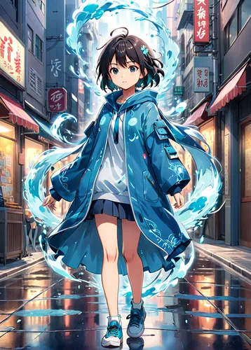 anime japanese clothing,haruhi suzumiya sos brigade,blue rain,kayano,ganai,raincoat,water-the sword lily,rain lily,parka,cyan,miku maekawa,nikko,nori,rain suit,azure,kantai collection sailor,monsoon banner,maimi fl,shirakami-sanchi,jasmine blue,Anime,Anime,Realistic