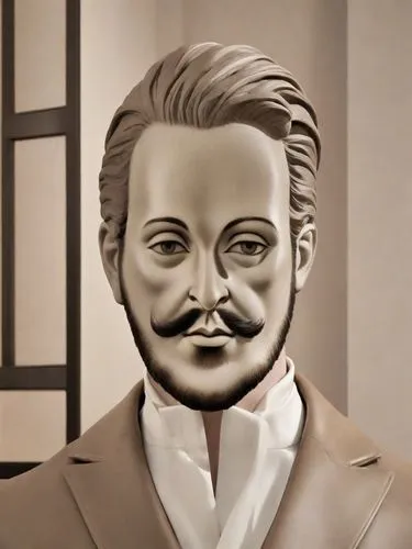 donizetti,kirkorov,liebeslieder,tussaud,strindberg,bust of karl,Digital Art,Classicism