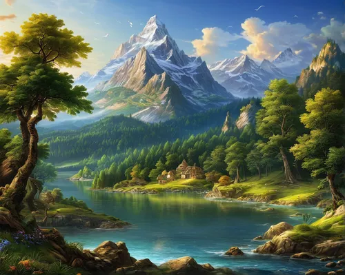 landscape background,mountain landscape,mountainous landscape,mountain scene,fantasy landscape,landscape mountains alps,mountainous landforms,nature landscape,mountain range,beautiful landscape,forest landscape,background view nature,mountain valleys,the landscape of the mountains,fantasy picture,forest background,mountains,mountain world,mountain ranges,landscape nature,Art,Classical Oil Painting,Classical Oil Painting 29