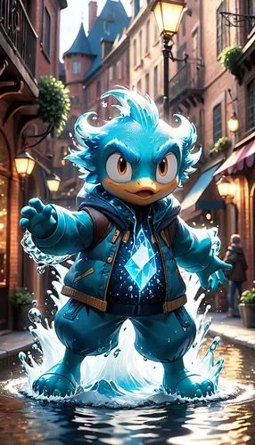 gnome ice skating,griffon bruxellois,cg artwork,scandia gnome,skylanders,ori-pei,water creature,murano,water splash,skylander giants,aurajoki,smurf figure,water bomb,3d fantasy,knuffig,jet d'eau,art bard,e-flood,fountain head,disney character,Anime,Anime,Cartoon