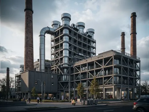 industrial plant,combined heat and power plant,powerplant,concrete plant,power plant,wolfsburg,thyssenkrupp,coal-fired power station,zollverein,industrial landscape,thermal power plant,industrial building,fabrik,powerplants,industrielles,refinery,industriebank,heavy water factory,industrielle,power station