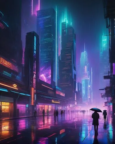 cyberpunk,bladerunner,cybercity,cityscape,guangzhou,shanghai,futuristic landscape,cyberscene,futuristic,metropolis,shinjuku,colorful city,walking in the rain,cybertown,tokyo city,fantasy city,cityzen,rainfall,ultraviolet,vapor,Illustration,Paper based,Paper Based 01