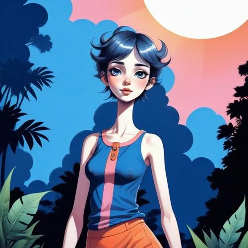 marinette,blue hawaii,clementine,aradia,retro girl,the beach pearl