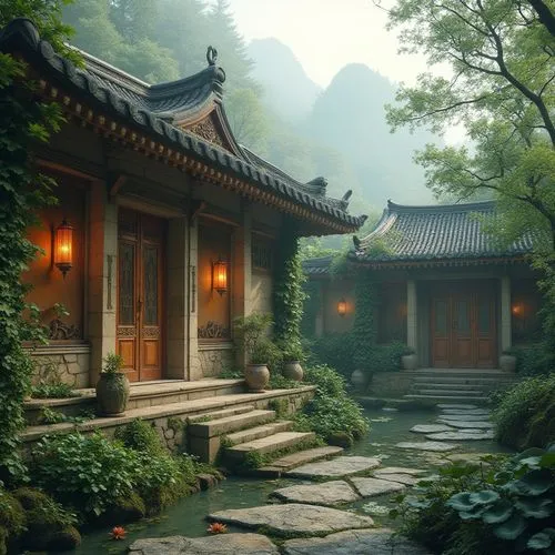 asian architecture,teahouse,wudang,shaoming,oriental,teahouses,qingcheng,longshan,qibao,haiyuan,buddhist temple,hushan,wuyuan,sanshui,yinzhen,yunnan,ancient house,hunanese,dojo,south korea,Photography,General,Realistic