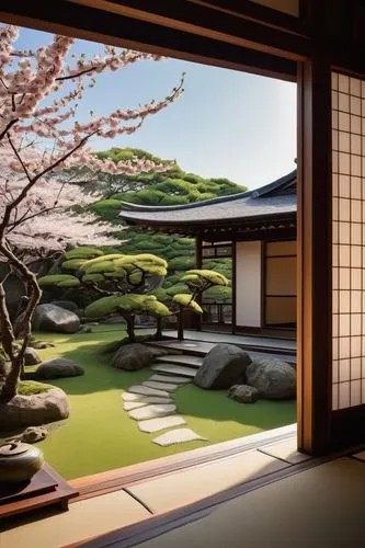 japanese-style room,ryokan,ryokans,japanese zen garden,japanese background,dojo,japanese sakura background,sakura background,zen garden,teahouse,heian,tea ceremony,chanoyu,japanese shrine,japanese art,japan landscape,japan garden,japanese garden ornament,tatami,japon,Art,Classical Oil Painting,Classical Oil Painting 35