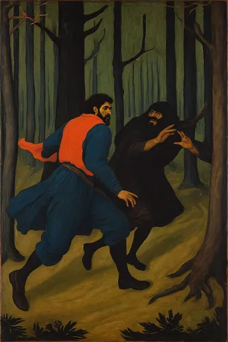 hunting scene,animals hunting,wolfman,werewolves,the bears,black bears,folk wrestling,bear kamchatka,forest workers,samaritan,bears,nordic bear,great bear,ursa major,greco-roman wrestling,ursa,werewolf,khokhloma painting,forest man,happy children playing in the forest,Art,Classical Oil Painting,Classical Oil Painting 30