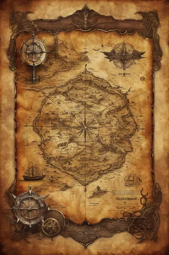 Craft a stained paper texture overlay for an old treasure map.,old world map,treasure map,map icon,world map,world's map,map world,african map,east indiaman,cartography,caravel,compass rose,map of the