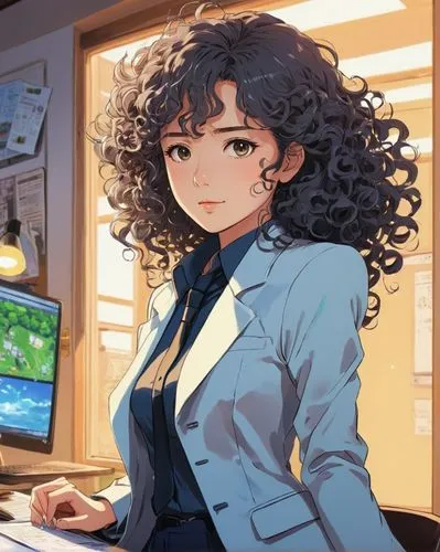 michiru,himawari,shimei,girl at the computer,minako,nanami,Illustration,Paper based,Paper Based 10