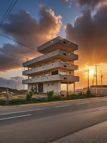 brutalist architecture,modern architecture,dunes house,mid century modern,residential tower,underground garage,multi storey car park,futuristic architecture,mamaia,concrete construction,urban towers,modern building,mid century house,tel aviv,volkswagen brasilia,apartment block,cubic house,arhitecture,havana,concrete blocks,Photography,General,Realistic