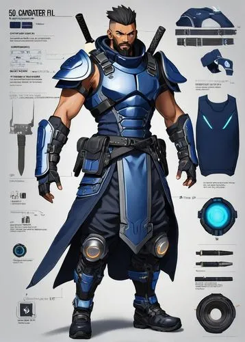 xiahou,garen,hanzo,chulainn,lancer,rashid,rhodian,raynor,leonides,kenshi,auron,caliandro,sokka,subzero,oroku,messalla,caeruleus,mercenary,reinhardt,aegeus,Unique,Design,Character Design