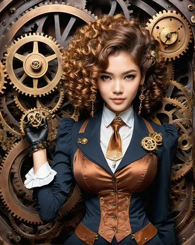 steampunk,steampunk gears,clockwork,clockworks,ailee,minako,Illustration,Realistic Fantasy,Realistic Fantasy 13