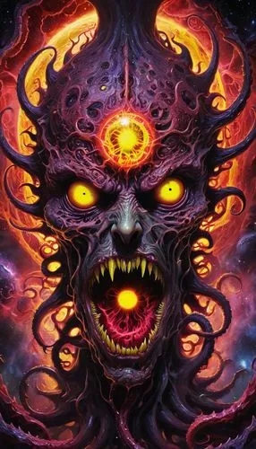 devil,three eyed monster,imp,demon,death god,halloween wallpaper,fire background,one eye monster,molten,halloween background,death's head,supernatural creature,malégon,hinnom,argus,undead warlock,medusa gorgon,gorgon,dark art,fire devil,Illustration,Realistic Fantasy,Realistic Fantasy 47