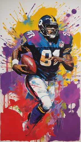 Set the mood for an intense Thursday night NFL showdown,running back,kraft,hue,jordan fields,nada3,painting technique,orlovsky,sprint football,oil on canvas,oil chalk,chalk drawing,to paint,art,vj,spo