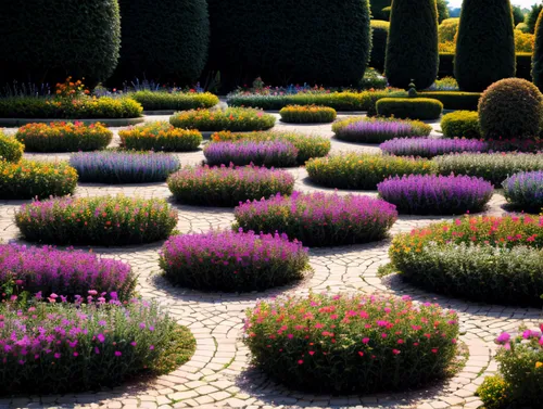 arranged symmetrically by color and size,flower borders,flower border,flower garden,landscape designers sydney,gardens,ornamental shrubs,flower clock,flower wall en,garden of plants,floral border,purp