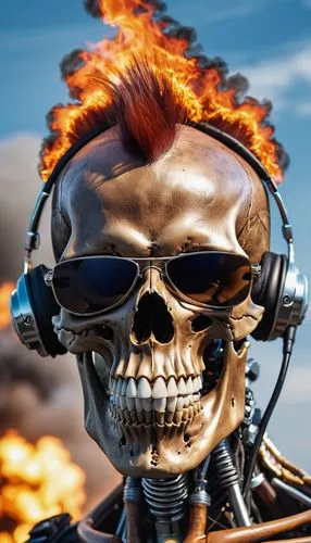 panhead,skull racing,terminator,mad max,firestarter,burning man,garrison,ironhead,fire devil,burning hair,metalhawk,firebrand,burnout fire,holtzmann,pyrotechnical,fire master,hellfire,fire background,aviator,skull rowing,Photography,General,Realistic