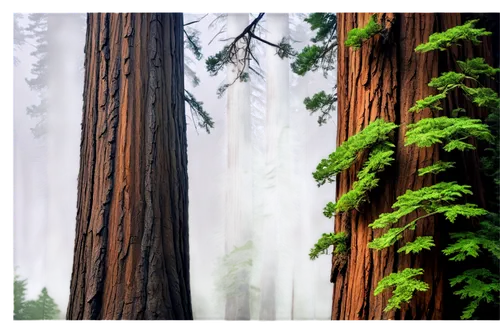 redwoods,redwood tree,redwood,old-growth forest,tropical and subtropical coniferous forests,temperate coniferous forest,evergreen trees,coniferous forest,fir forest,spruce forest,spruce trees,sugar pine,foggy forest,big trees,forests,larch forests,deciduous forest,pine trees,trees,forest background,Illustration,Black and White,Black and White 21