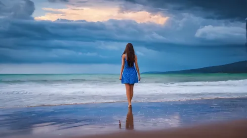 beach background,ocean background,shades of blue,walk on the beach,blue moment,stormy blue,beautiful beach,girl walking away,blue waters,reflexive,quietude,self hypnosis,azzurro,blue rain,blue sea,girl in a long,girl on the dune,mermaid background,creative background,stillness,Photography,Documentary Photography,Documentary Photography 25