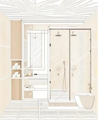 room door,bathroom,modern minimalist bathroom,banyo,marazzi,hallway space,Design Sketch,Design Sketch,Hand-drawn Line Art