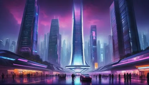 futuristic landscape,cybercity,cybertown,cyberport,futuristic architecture,coruscant,futuristic art museum,arcology,futuristic,vanu,cyberworld,megacorporations,guangzhou,futurists,futurist,cyberia,megacorporation,futuregen,sci - fi,spaceport,Art,Classical Oil Painting,Classical Oil Painting 23