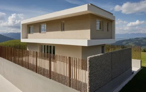 cubic house,modern house,passivhaus,block balcony,residential house,frame house,eisenman,house wall,balustraded,architettura,balustrades,stucco wall,cantilevers,model house,modern architecture,house in mountains,kornhaus,homebuilding,stucco frame,3d rendering