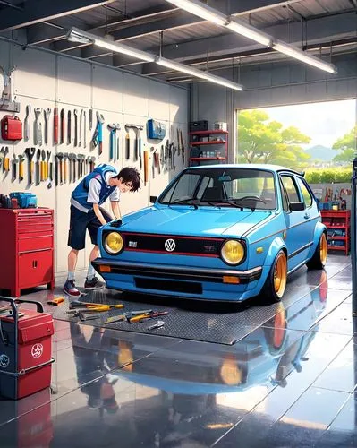 volkswagen golf mk1,volkswagen golf mk2,garage,toyota ae85,datsun sports,volkswagen golf,volkswagen scirocco,tire service,volkswagen citi golf,car care,car repair,volkswagen golf mk3,racing pit stop,automobile repair shop,oil change,volkswagen polo,car mechanic,mk1,mechanic,volkswagen gti,Anime,Anime,Traditional